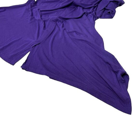 Soft Surroundings purple 3/4 sleeve shark bite tunic top size M - Picture 14 of 14